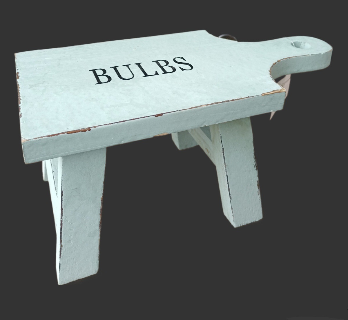 나무 의자 작은 파란색 처리