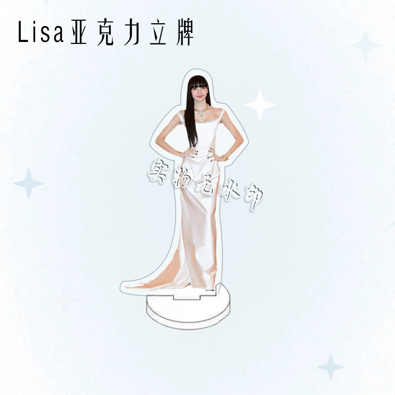 Акриловая фигурка и брелок Blackpink Lisa, двусторонний стенд и ключница, настольный сувенир (разные размеры)