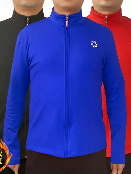Square Dance Clothing Tops for Men, Sports Style, Autumn and Winter, Thick Fleece-Lined Tops