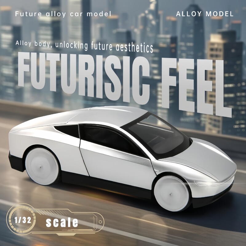 The boxed gold car will be 1:32 Ter La R simulation new energy source model sound and light back force unmanned toy car