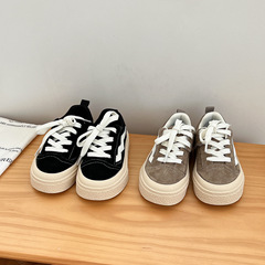 2023 Autumn New Children's Comfortable Casual Shoes, Boys' Leather Board Shoes, Girls' Magic Stick Sports Shoes