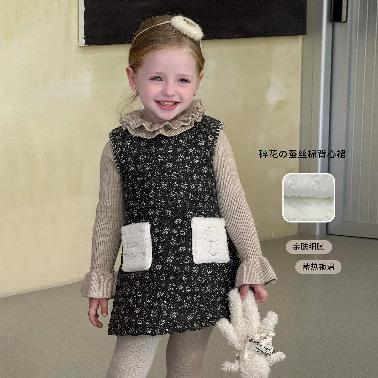 维木童装女童连衣裙2025新款洋气小公主冬装儿童公主裙女宝宝裙子