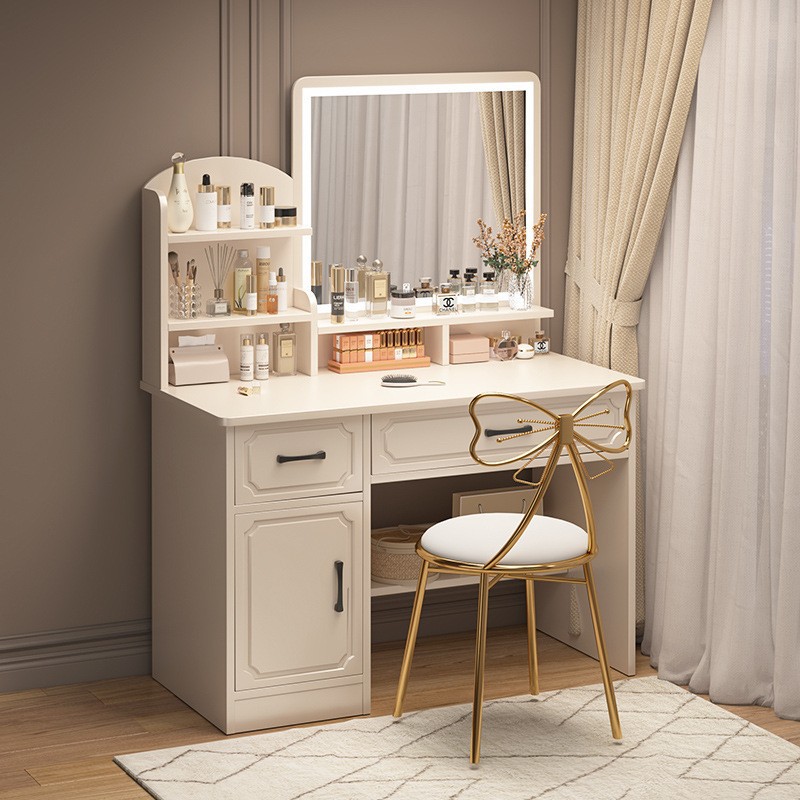 Comedor de estilo europeo dormitorio moderno y simple en línea estilo de casa pequeña mesa de maquillaje de cabecera de cama de alta calidad