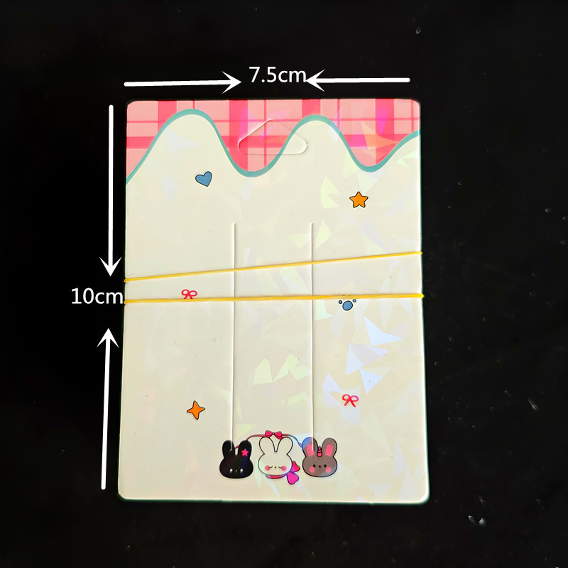 100 hojas de un paquete de tarjetas de horquilla, tarjetas de clip largas y cortas de estilo coreano, tarjetas de papel de cartón con clip para puestos callejeros