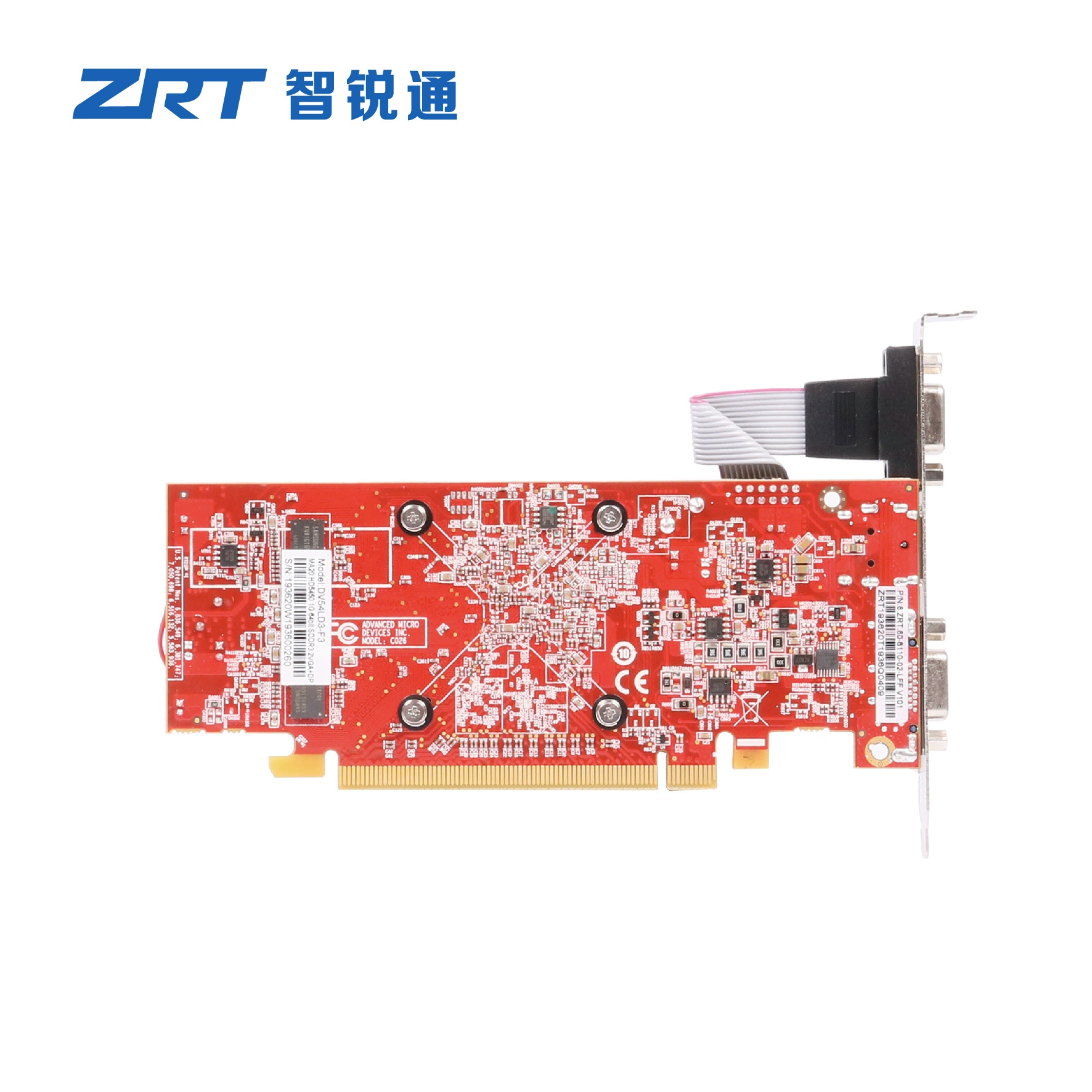 AMD многоэкранная графическая карта HD5450 1G 64bit SDRAM 64*16 2VGA+DP PCI-E 16X LP