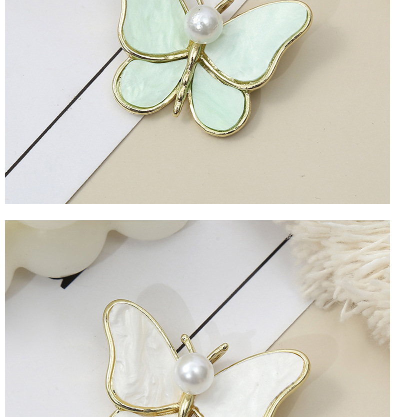 Mode Schmetterling Legierung Überzug Künstliche Perlen Frau Broschen display picture 3
