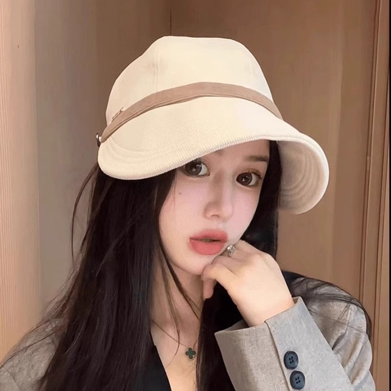 新品爆款春夏同款鸭舌帽女秋冬季灯芯绒户外骑车可挂口罩鸭舌帽子