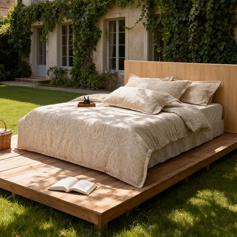 Francia lino de cuatro piezas Jacquard proceso de rocío de lluvia lino invierno engrosado edredón ligero sábanas de cama al por mayor