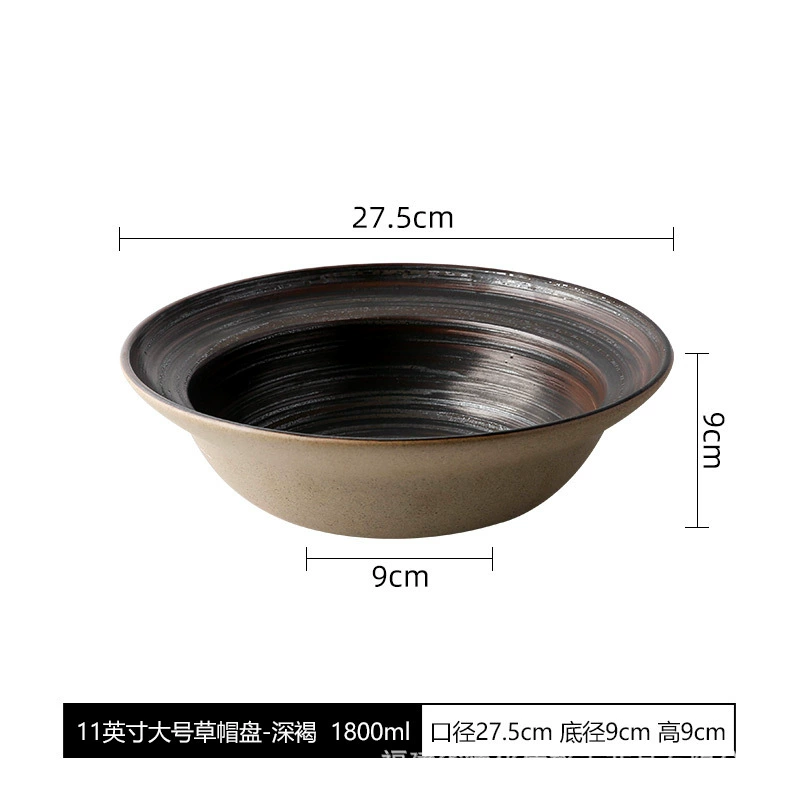 plate creative retro crusted тао west food date vegetable salad poor noodle cabbage straw hat soup displate display