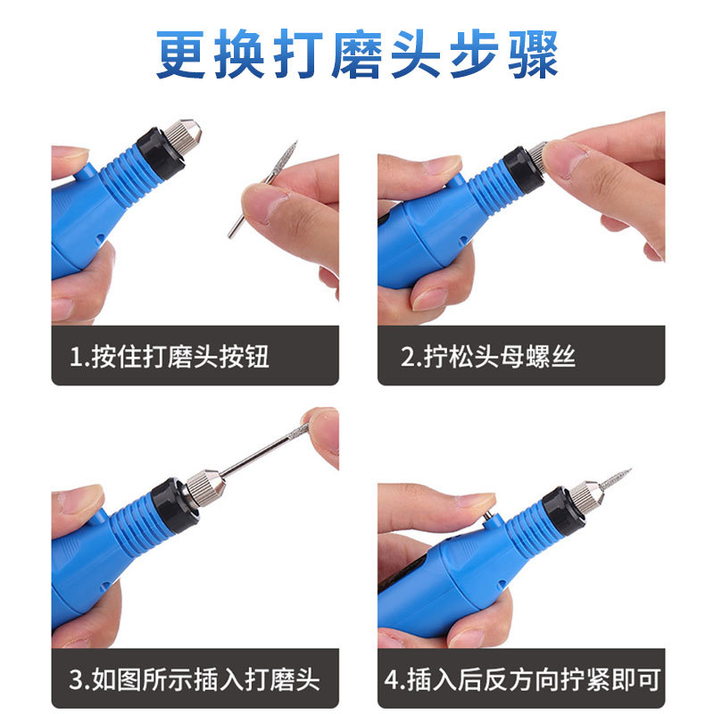 Máquina de pulido de uñas portátil USB tipo pluma herramienta de uñas eléctrica removedor de esmalte de uñas removedor de piel muerta transfronteriza