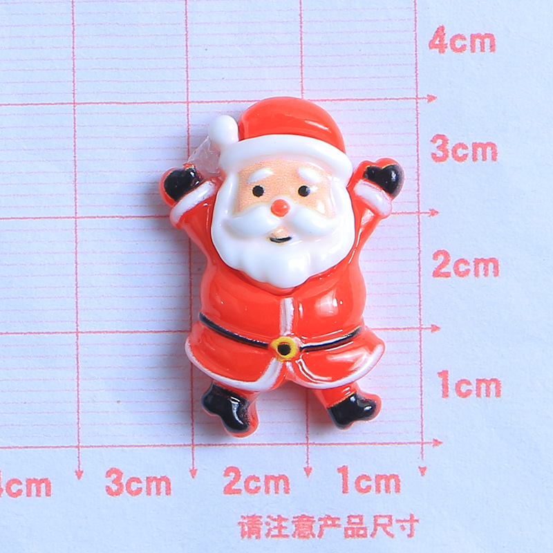 Santa Claus dibujos animados DIY crema pegamento resina accesorios epoxi teléfono caso tocado horquilla hebilla del zapato material de la joyería image 10