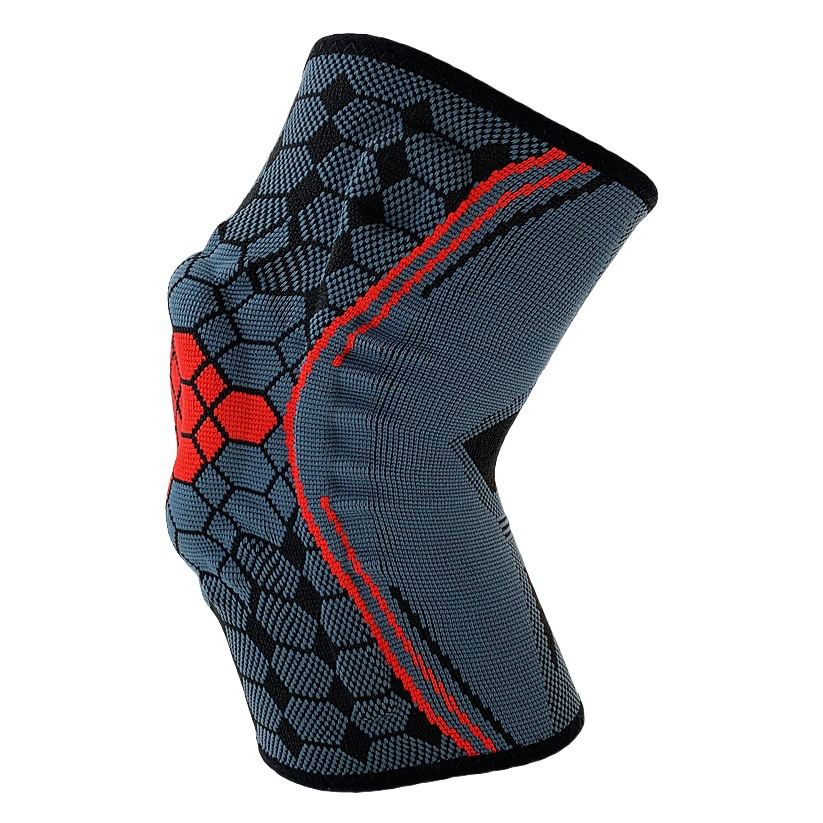 Rodillera deportiva de compresión con muelles de soporte y silicona antideslizante, ideal para correr, gimnasio y ciclismo