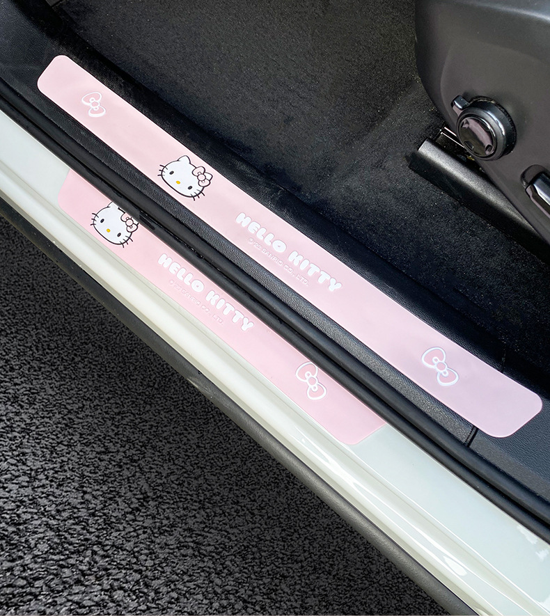 kitty Car threshold anti-step strip threshold protection strip universal anti-scratch strip car cute decoration supplies