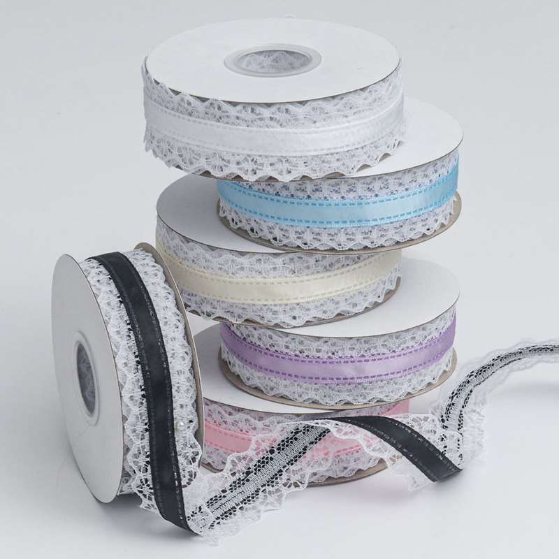 3cm Polyester Lace Ribbon Bow Handmade DIY Garment Accessories Strap Decorative Ribbon Hairpin Ribbon