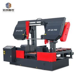 卧式大型龙门带锯床电动送料切割范围650x800mm