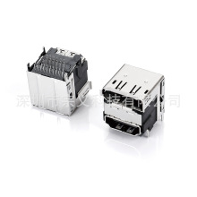 HDMI+DP叠层母座 DP+HDMI双层连接器工厂直销 HDMI2.1组合