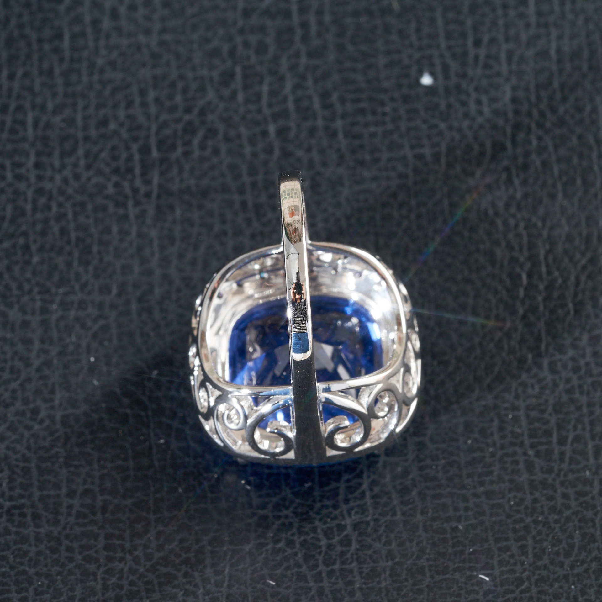 30 quilates cultivar anillo de zafiro 18 quilates oro incrustado cultivar anillo de diamante blanco de mujer anillo de mujer europea