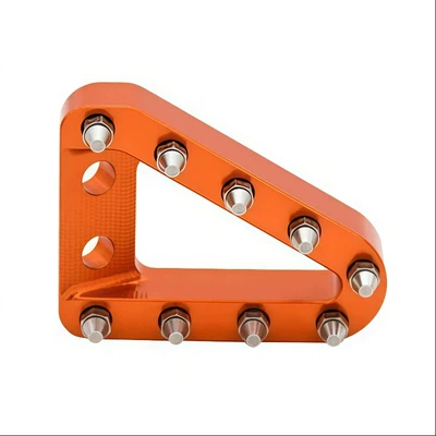 modified rear brake pedal – Motorcycle pedals - sloping-surface-orange