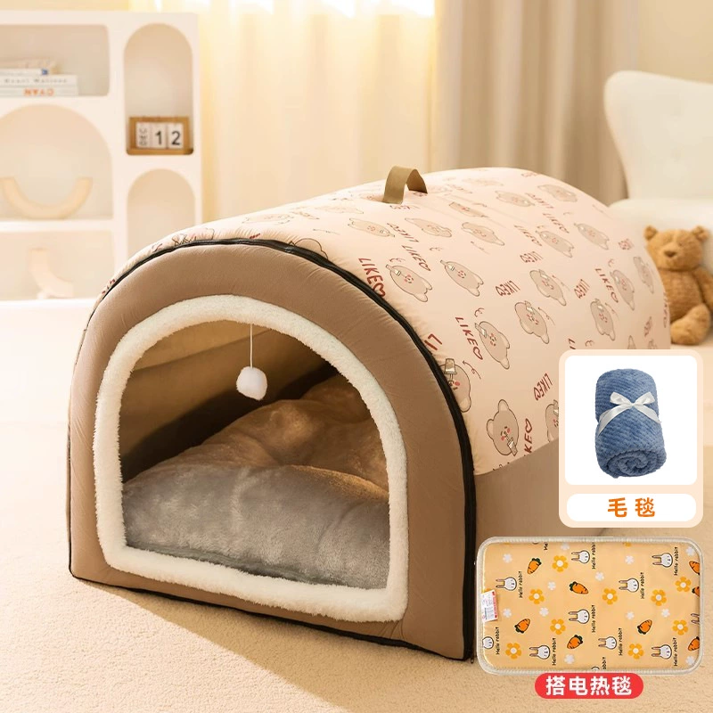 Large dog kennel winter warm dog house removable and washable dog bed four seasons large dog house type cat kennel pet supplies