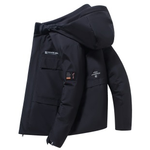 [Foreign Trade Cross-Border] Short Cold-Proof Clothing for Men, Winter Thickeneded Jacket, Hooded Top, Men's Casual Outdoor Trend