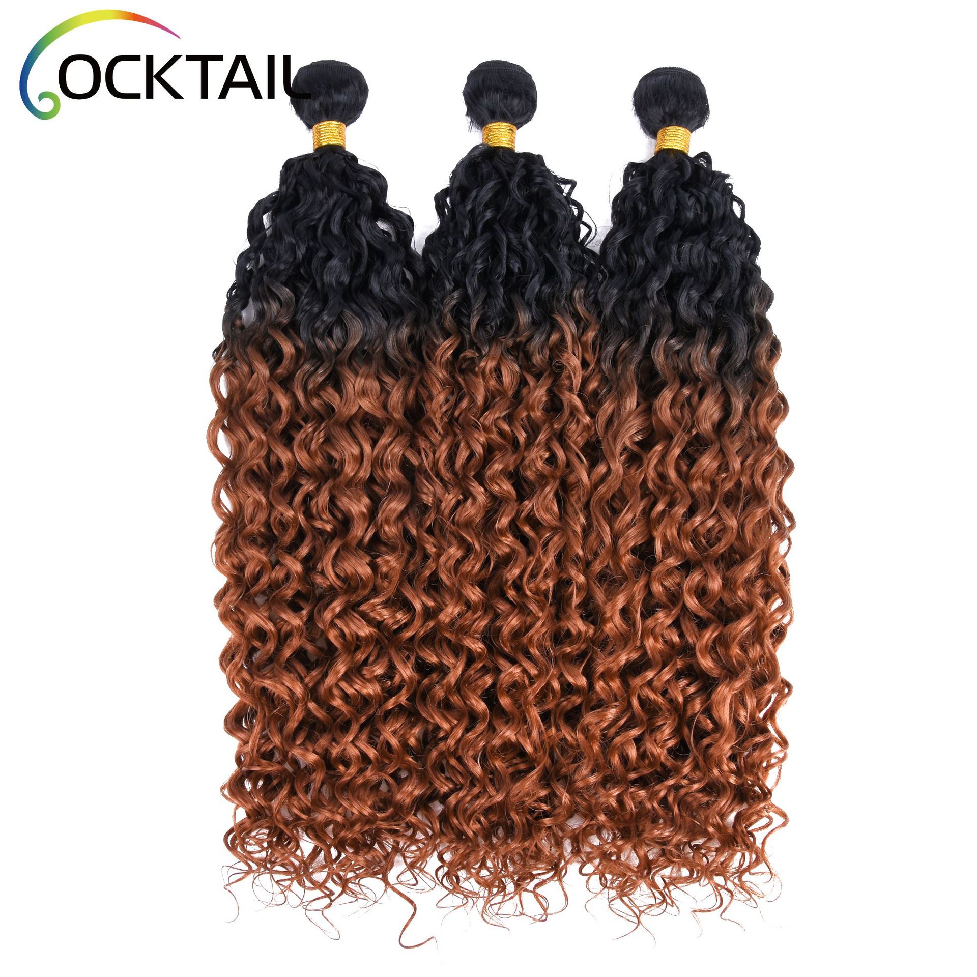 Kanekalon onda de agua de fibra química cortina de pelo venta directa de fábrica 3 + 1 fibra química cortina de pelo