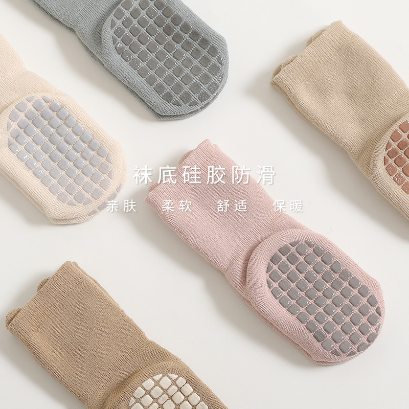 Autumn and Winter Children's Socks, Infant Warm Terry Thickened Floor Socks, Newborn Baby Socks, Indoor Non-Slip Socks