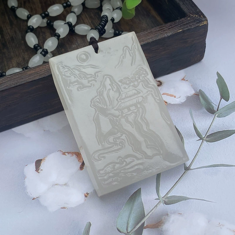 Sansui, pendant jade, Birthday gift