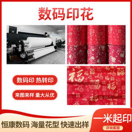 现货新春福字口罩布水刺无纺布农历新年定位数码印花加工口罩面料