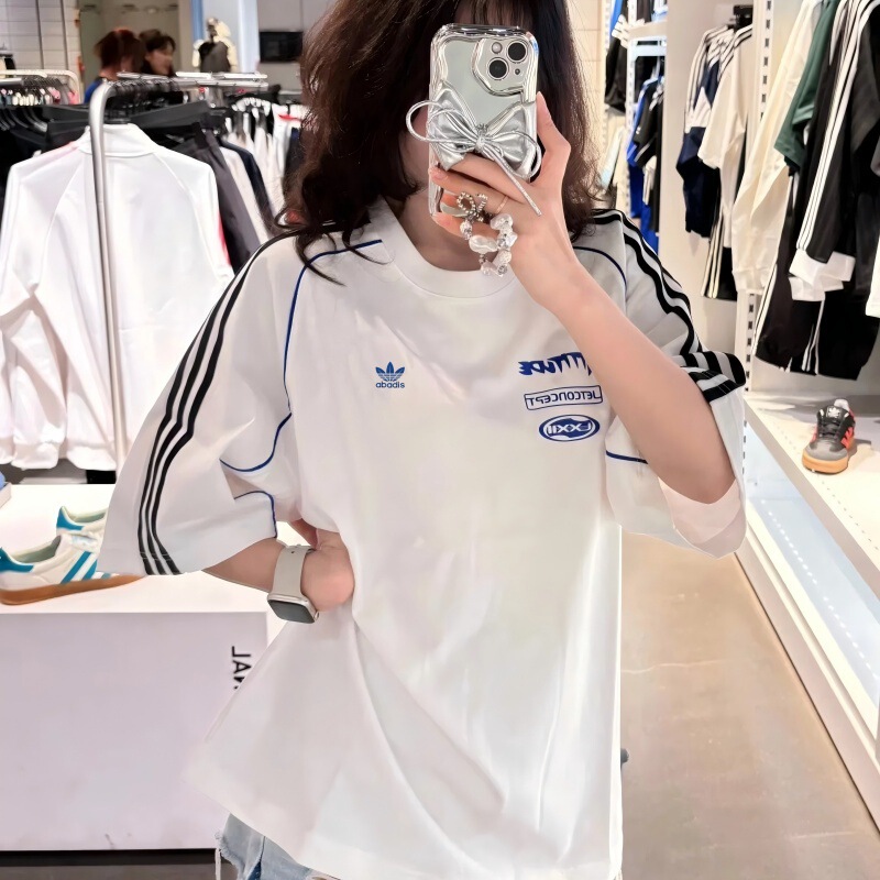 Clover Short-Sleeved T-Shirt for Men and Women, Summer Pure Cotton 320g Heavy Half-Sleeved Top with Embroidered Logo Sports Jl8421 Clover Short-Sleeved T-Shirt for Men and Women, Summer Pure Cotton 320g Heavy Half-Sleeved Top with Embroidered Logo Sports Jl8421