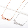 Sweet brand universal necklace for beloved stainless steel, European style, English