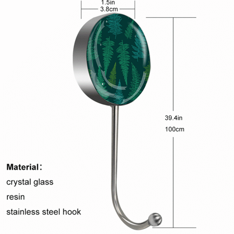 European and American Style Wall Decoration Hooks, Custom Graphics, Custom Production, Floral and Plant-Themed Traceless Adhesive Hooks