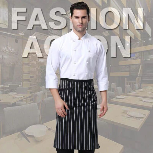 Chef's Apron for Men, Half-Length Restaurant Kitchen Work Apron—Specialized Chef's Apron & Household Half-Waist Apron