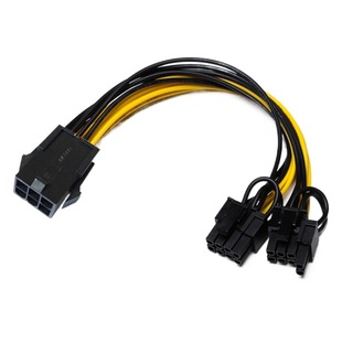 Линия питания видеокарты 6p на двойную 8P шнур питания компьютера 6PIN + 2PIN обратная линия подключения питания Amazon