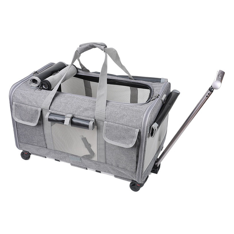 Nuevo Transportador de Mascotas, Caja de Transporte Plegable para Viajes, Jaula Transpirable para Perros y Gatos, Tamaño Grande para Transportar.