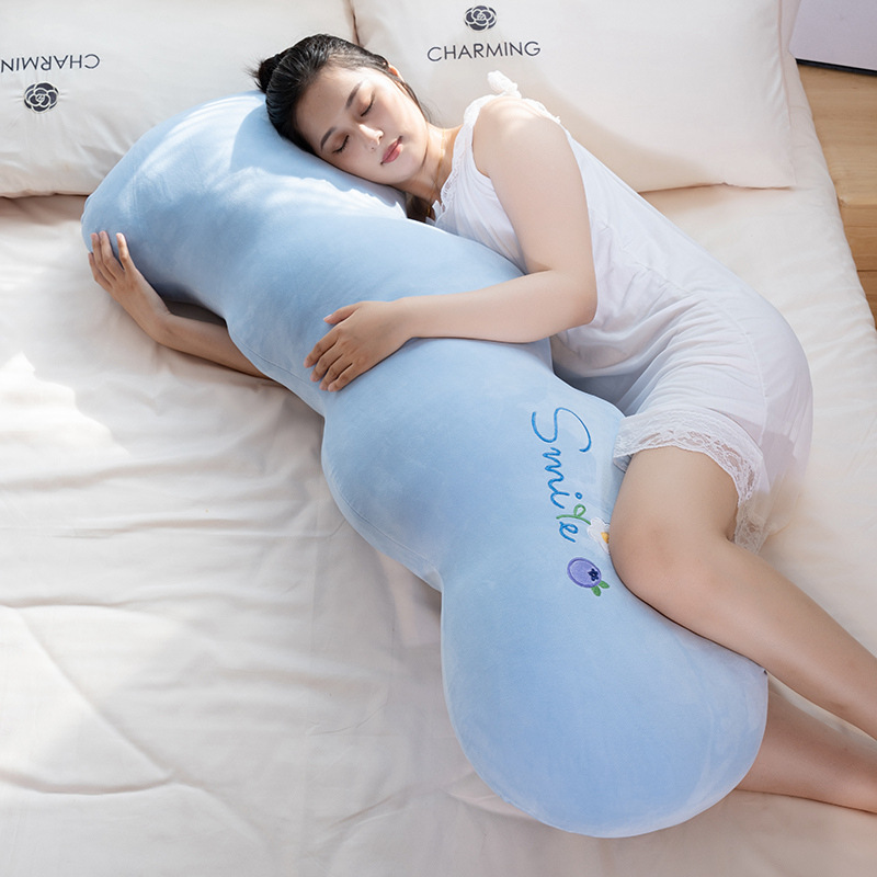 ins风女生床上睡觉夹腿甜蜜云朵长条抱枕可拆洗有内胆床头大靠垫