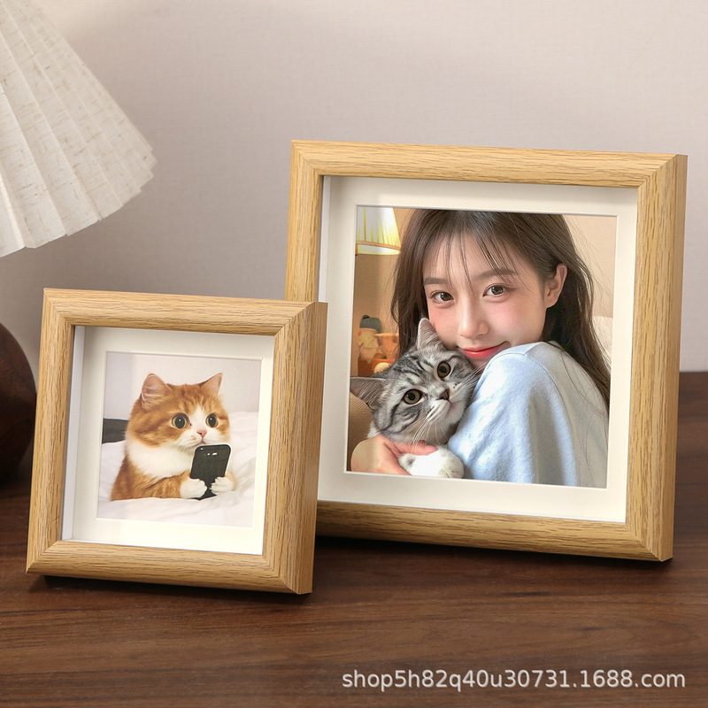 Three-Dimensional Hollow Mini Square Photo Frame Display Stand 4X4 6inch Wooden DIY Photo Calligraphy Empty Frame Picture Frame Three-Dimensional Hollow Mini Square Photo Frame Display Stand 4X4 6inch Wooden DIY Photo Calligraphy Empty Frame Picture Frame