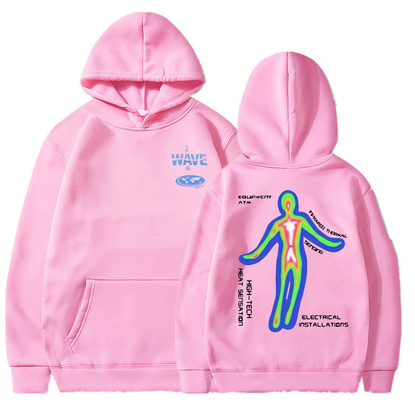 Skeleton Thermal Imaging Graphic Print Hoodie Men's Hip Hop