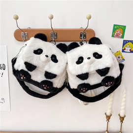 批发跨境毛绒包包网红玩偶可爱熊猫单肩包抓机娃娃双肩包卡通背包