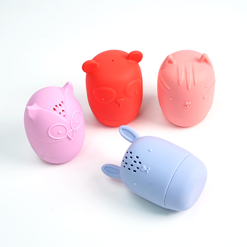 Juguetes de baño y agua para niños Aojeni de verano, juego de juguetes de baño para bebés de silicona de grado alimenticio con diseño de animales de dibujos animados