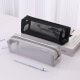 Mesh Pencil Case Large Capacity Girls Japanese Style Simple Transparent Nylon Pencil Case Ins Student Examination Stationery Bag Storage