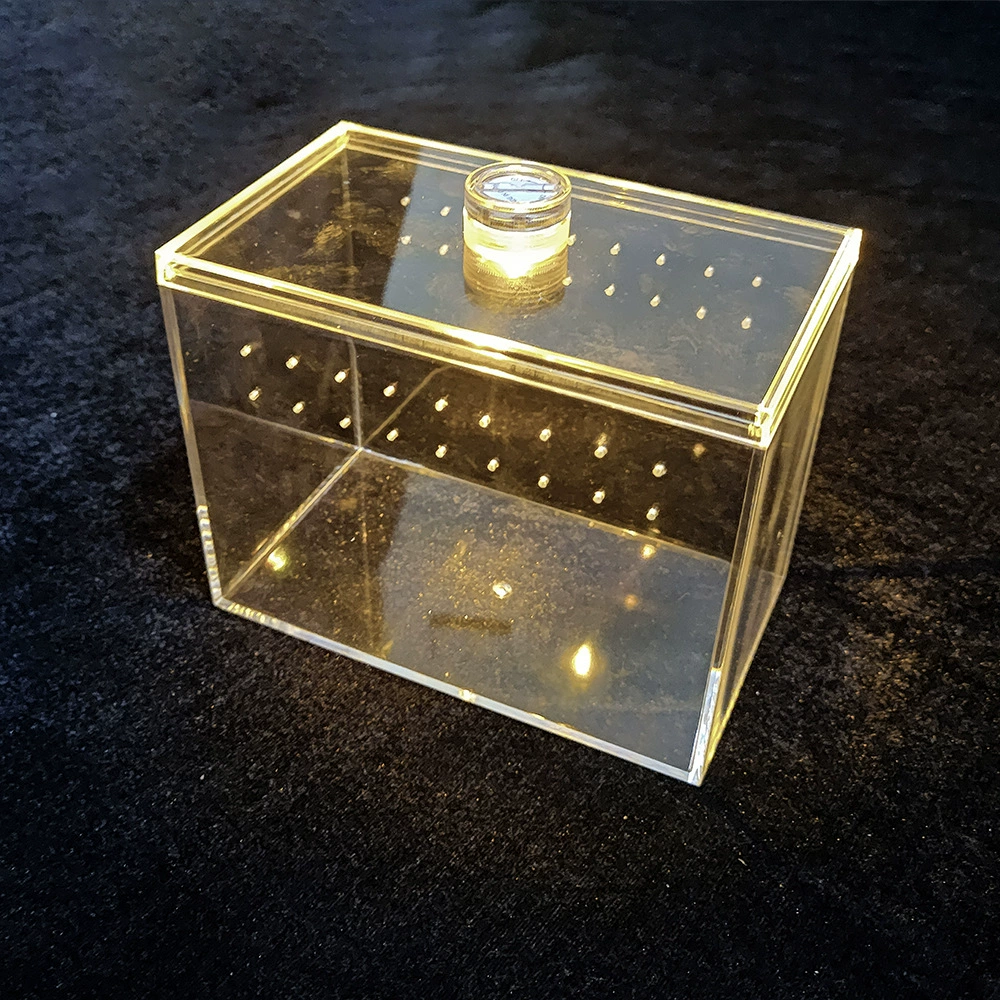 Маленький прямоугольный прозрачный аквариум для разведения, ландшафтный дизайн для черепах, крабов, жаб, поющих насекомых, микроландшафт, акриловый квадратный резервуар