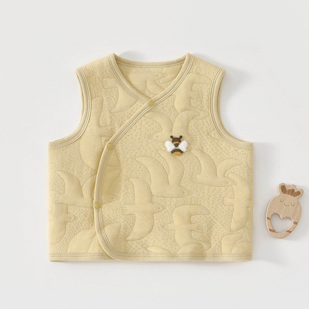 Baby chaleco de invierno y otoño, abrazadera de pony recién nacido, primavera y otoño, algodón delgado, chaleco para bebés calientes, ropa interior