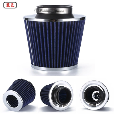 aluminum pipe kit air filter Sorma kollektoru (Giriş) - air-filter-silver-blue