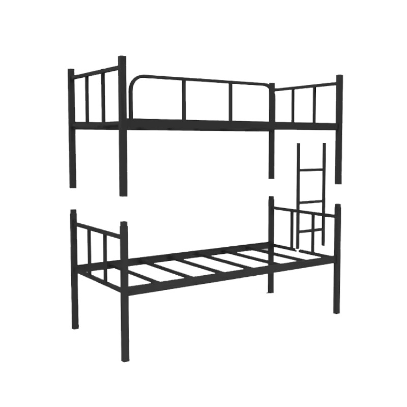 Camas de acero metálicas transfronterizas para adultos albergues cama de hierro cama de piso piso de estudiantes cama baja fábrica de comercio exterior