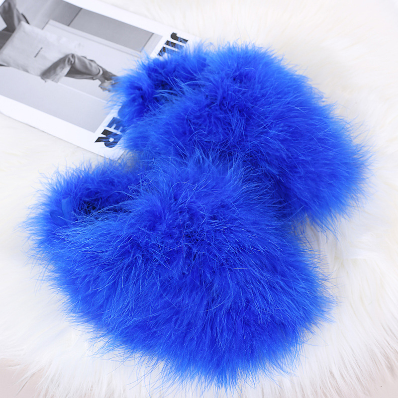 Solid Color Thicken Plush Slippers NSKJX112133