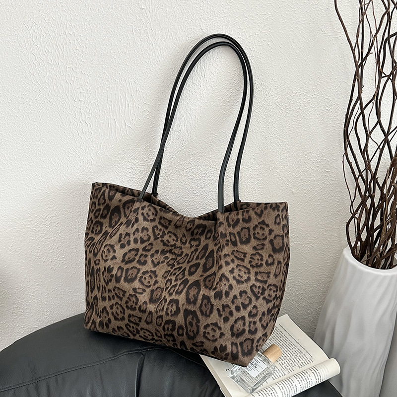 跨境麂皮绒通勤托特包女包2026磨砂新款休闲单肩包大容量手提包