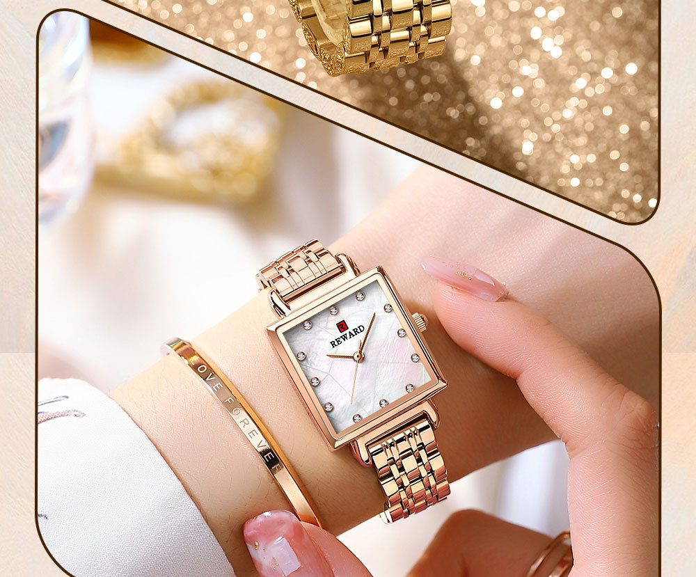 Elegant Women's Quartz Watch Waterproof Square Face Fashion Style_voghion.com