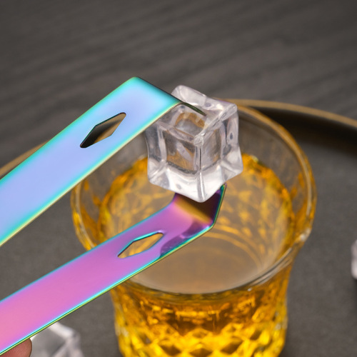 Cross-border hot selling 304 stainless steel ice clip ice cube clip 16cm buffet clip bar bartending clip