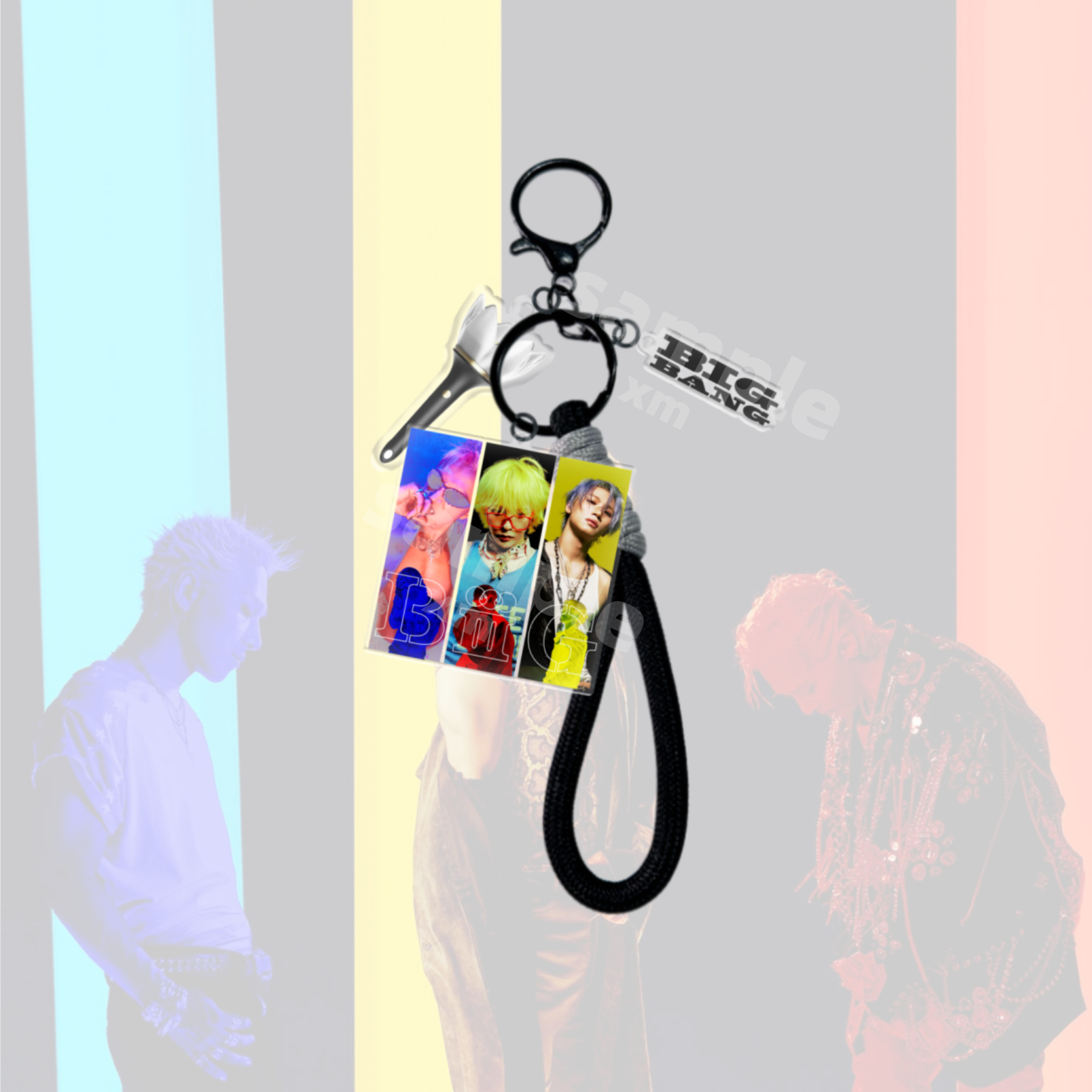 YF BIGBANG Acrylic Keychain 20TH ANNIVERSARY WORLD TOUR XX : COSMOS Light Stick Pendant Charm For Bags FY