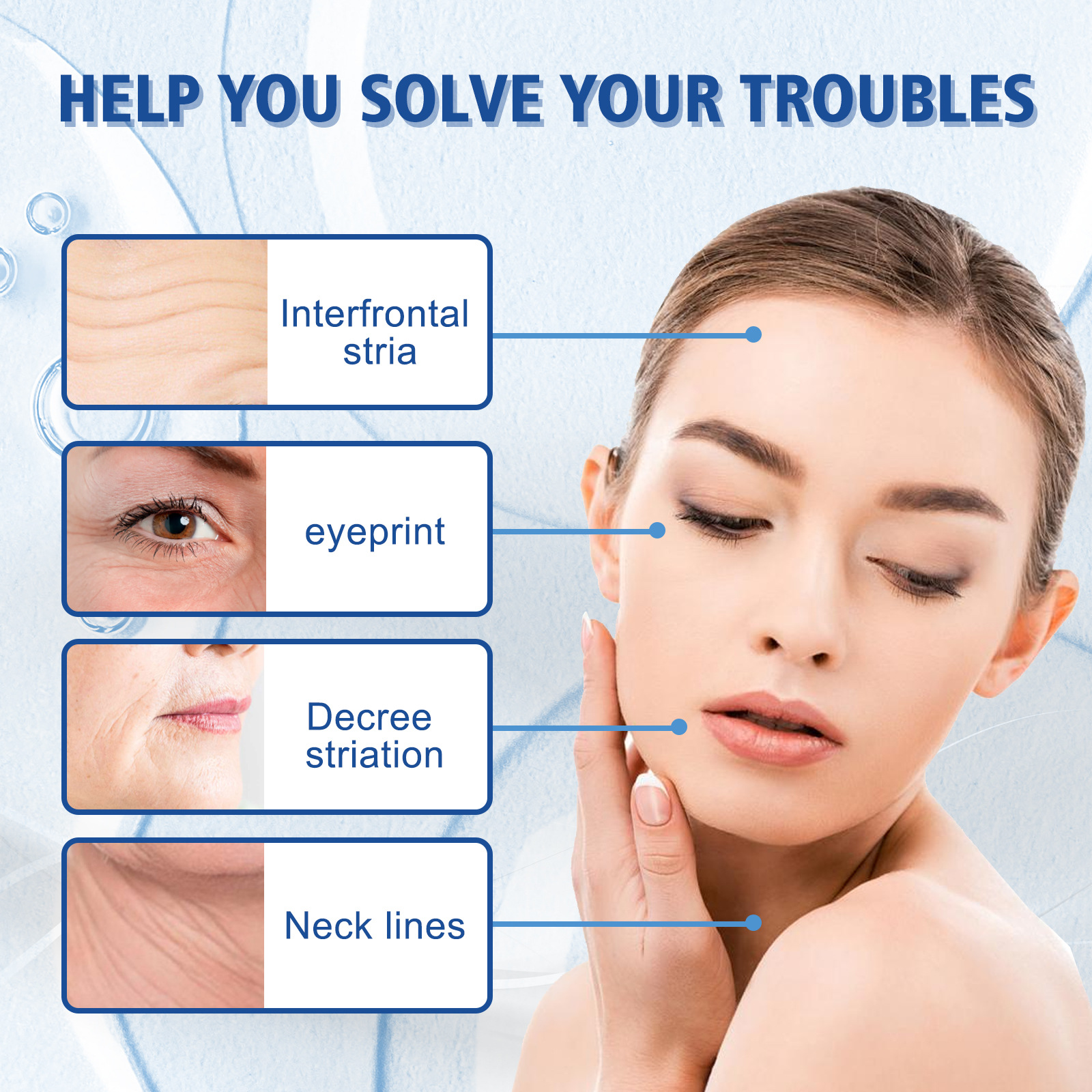 Jayswing Hyaluronic Acid essence Solution Fugter, bleger, øm, fast, falmer fine linjer, forhindrer ældning og modstår_voghion.com